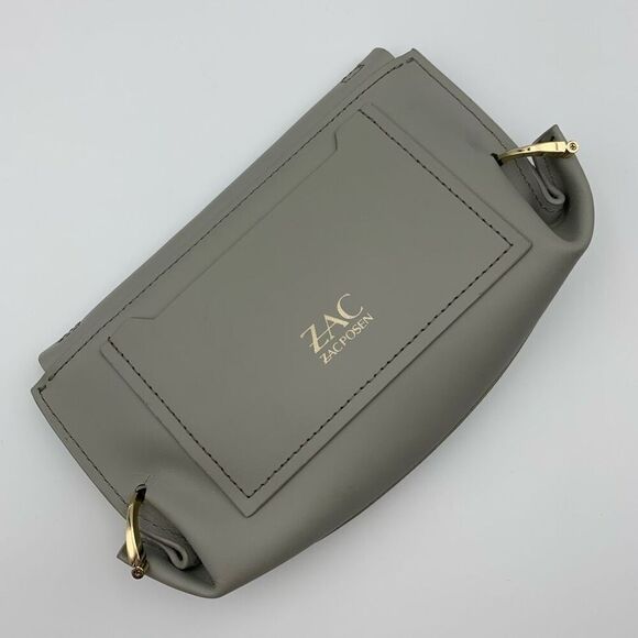 ZAC ZAC Posen Eartha Folded Gusset Chain Crossbody Bag in Gray - Picture 3 of 12